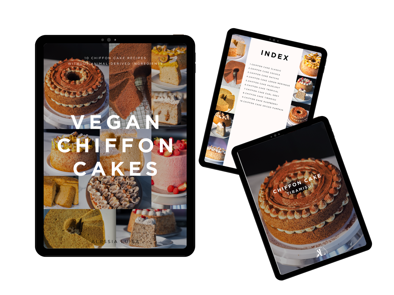 Ebook with 10 vegan chiffon cake variations