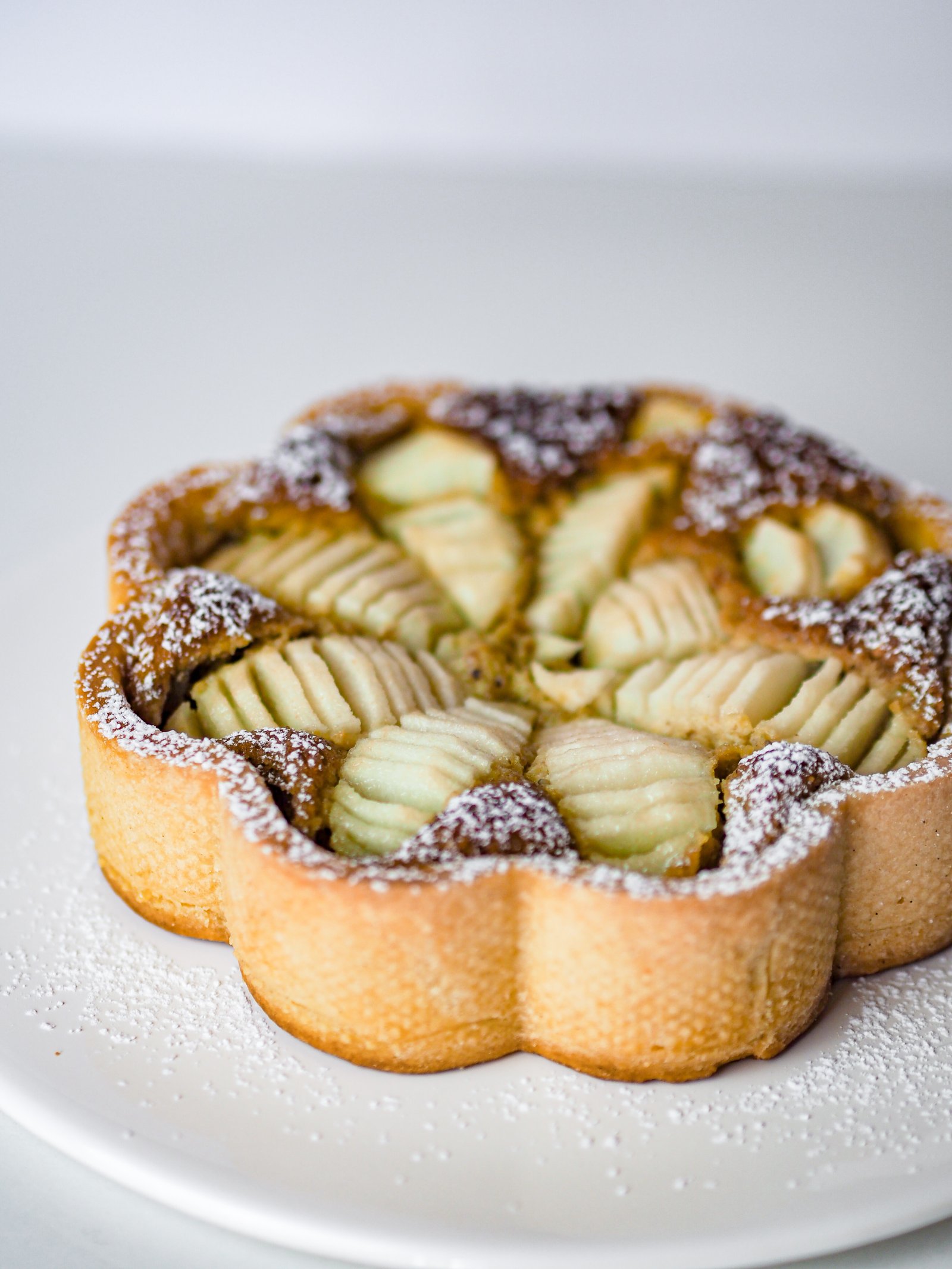 Pistachio and Pear Frangipane Tart