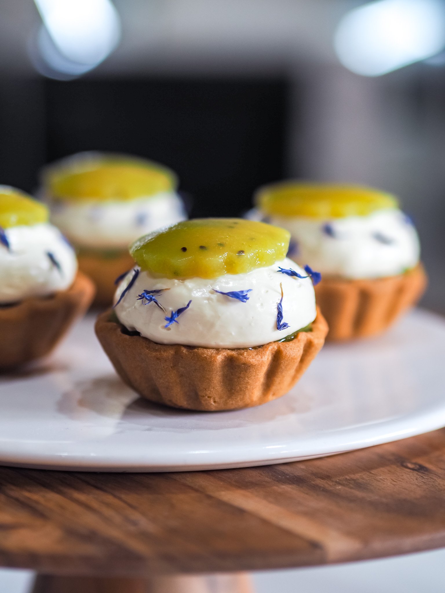 Kiwi, Lemon and Almond Tarts