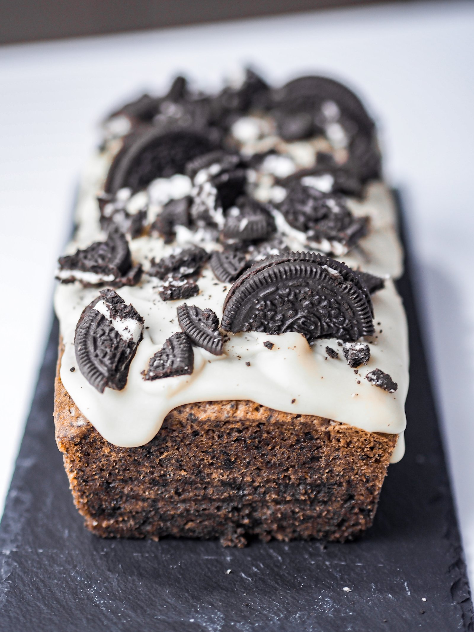 Oreo and White Chocolate Loaf Cake